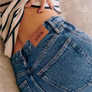 Sezane Le Brut High Rise Blue Jeans NWT